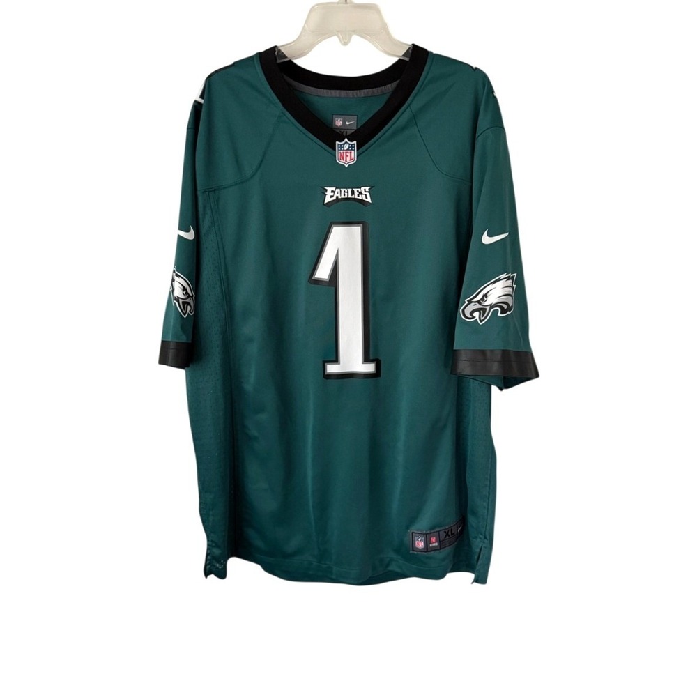 Nike Jalen Hurts Jersey Philadelphia Eagles NFL Players On Field Midnight Green
